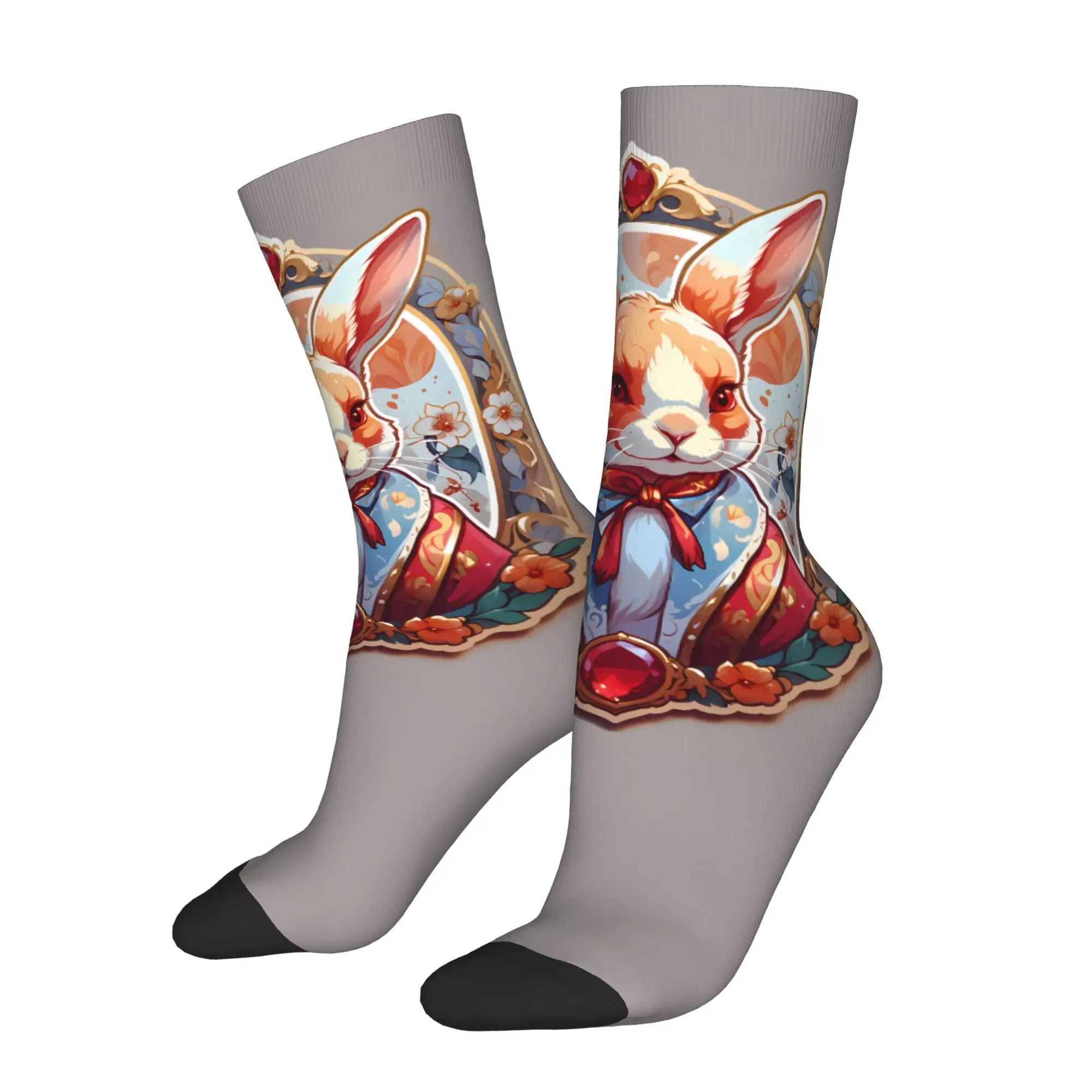 

Aristocratic Rabbit Sock Printed Man Polyester Fashion