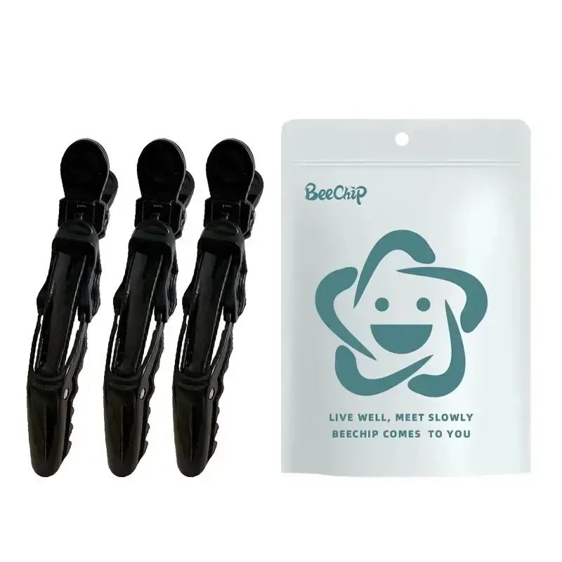 Black Alligator Clip Beauty Hairdressing Clamp Shape Plastic Hair Claw Women'S Girls Styling Hair Clips Hair Accessories image 6