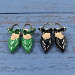 2.5cm Doll Shoes Ob24 22 Doll Noble Bow High Heels Pointed Toe Shoes For Blythes Licca Azones Ob24 Ob22 Fr Doll Body