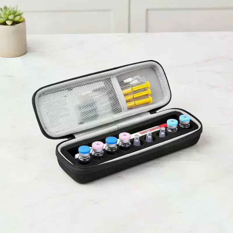 

Practical 3ML Insulin Vial Storage Case 9 Slots Waterproof Insulin Vial Protector EVA Shockproof Essential Oil Case Diabetics