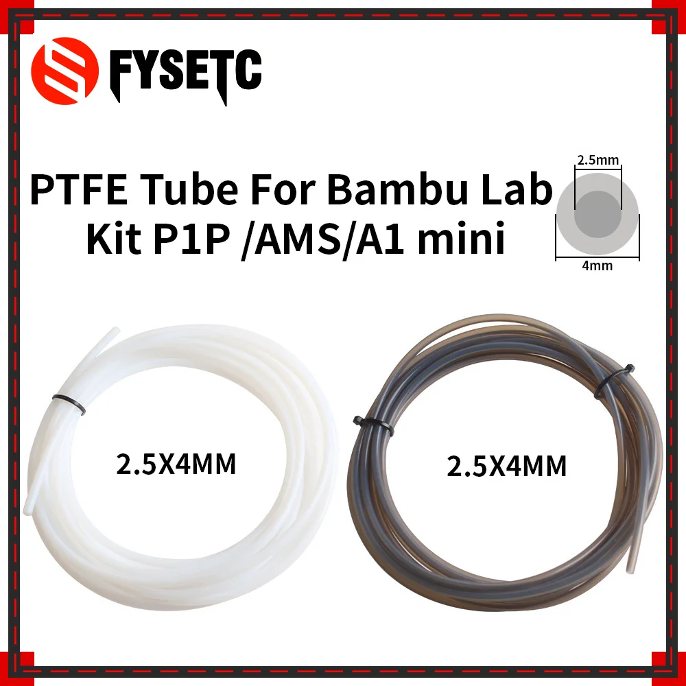 Bambu Lab P1P AMS A1 ミニ PTFE チューブテフロントパイプボーデン押出機 1.75 ミリメートル ID2.5 ミリメートル OD4mm Bambulab フィラメント 3D プリンタ部品