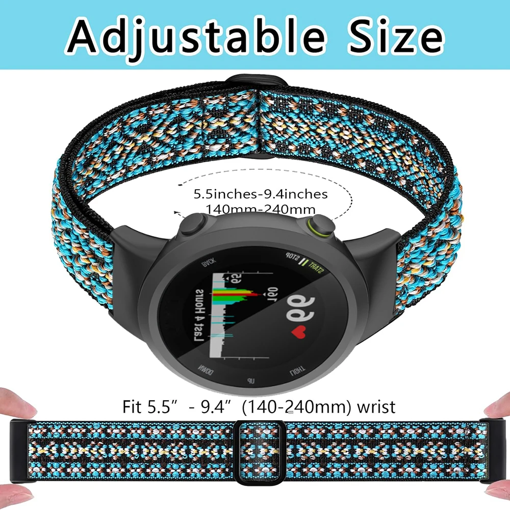 Спортивный эластичный нейлоновый ремешок для Garmin Forerunner 45 45S, женские и мужские часы Solo, браслет-петля для Garmin Swim 2 Correa