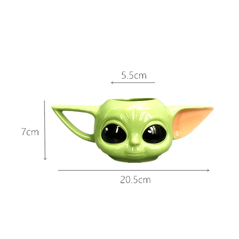 New Star Wars Baby Yoda Cup Anime Figure Baby Yoda Kawaii 3D Mug Cup Children Gifts Kids Toys