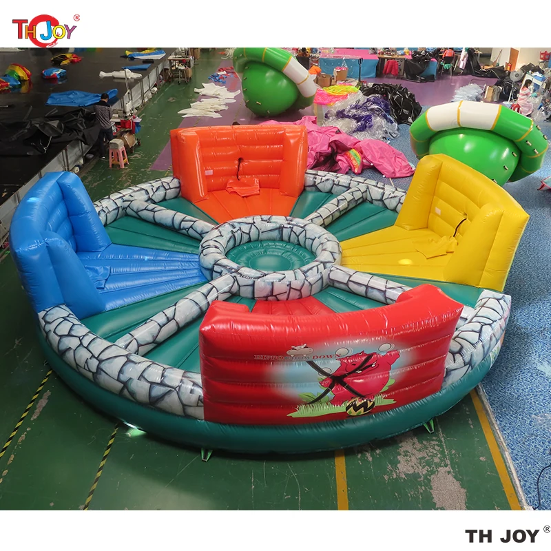 8 players Inflatable Hungry Hippo Bungee Challenge Game Hungry Hippo Chow Down game