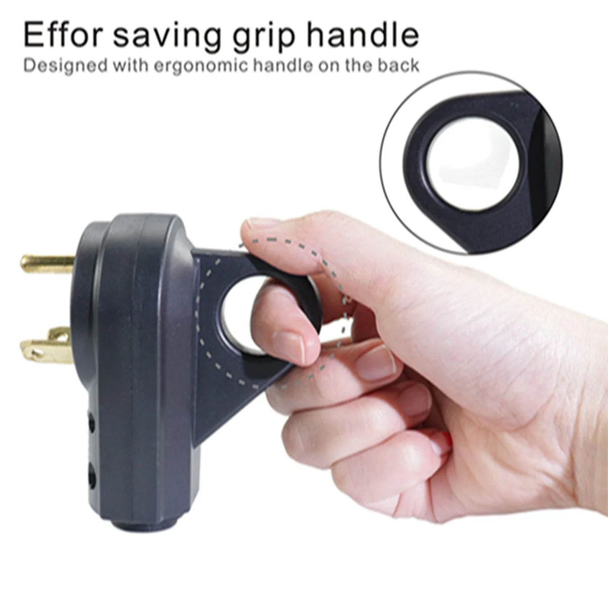 

Черный 125 В 30а, сменная вилка для автодома в американском стиле, нескользящая ручка, разъем питания для парков Rv, сменная вилка