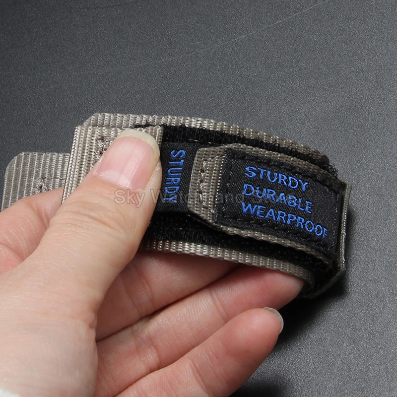 Black Gray Army Green Dark Blue Orange Nylon Watch Accessories 20 22mm for AppleWatch Moisture Wicking Breathable Skin-Friendly - view 6