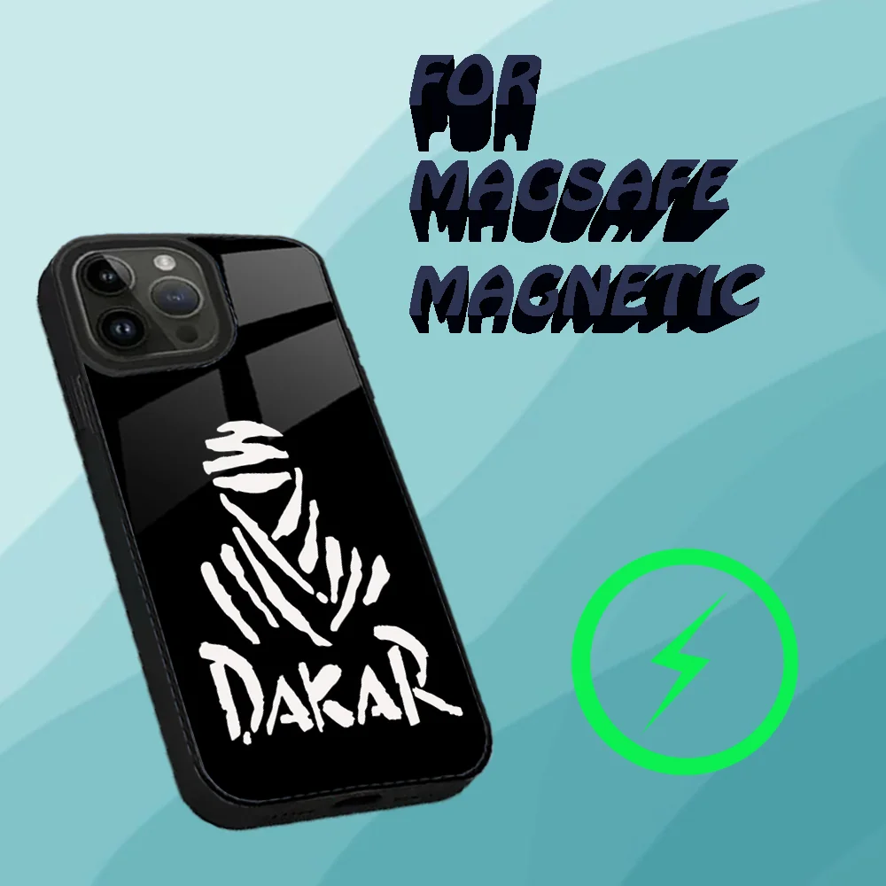 Phone Case For iPhone 16,15,14,13,12,11,Plus,Pro,Max Mini Magsafe Rally D-Dakar Logo Magnetic Wireless Charging