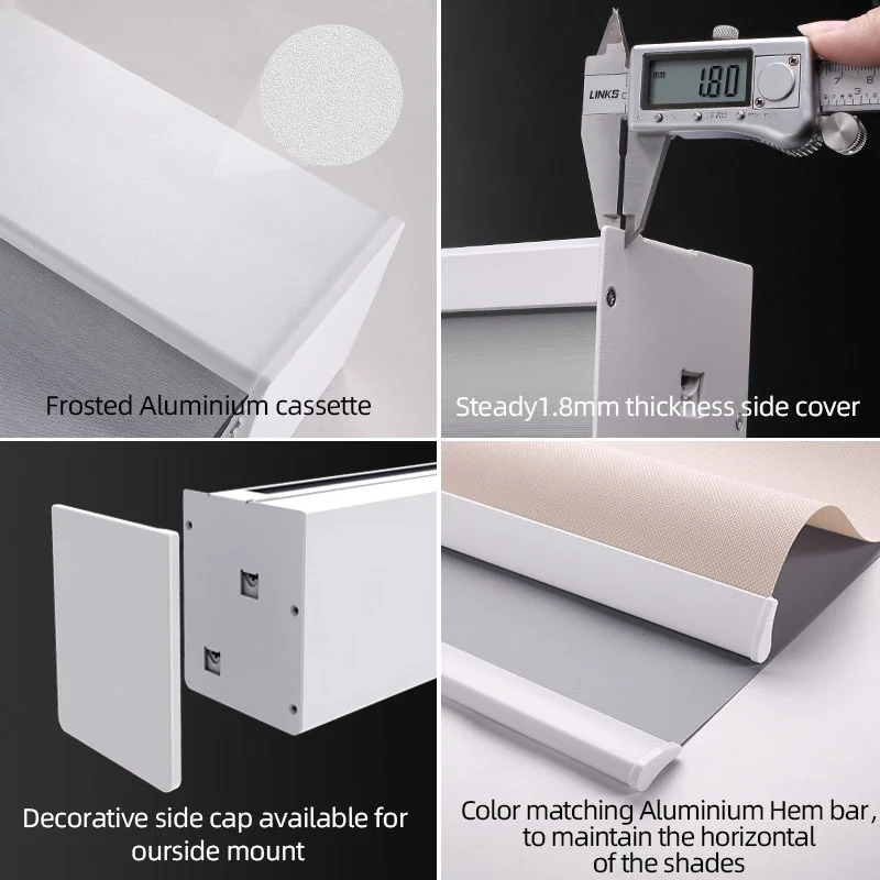 Inteligente motorizado Zebra rolo cortina, cego automático, dia e noite, tons de tecido, Alexa