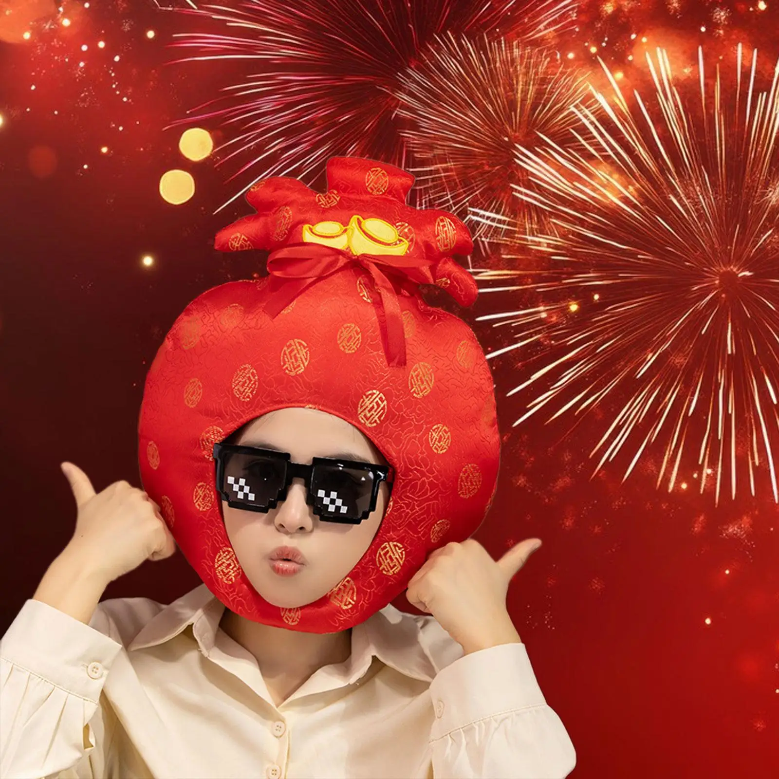 

Plush Luck Bag Hat Costume Accessories Headpiece for Carnivals Kids Photo Props