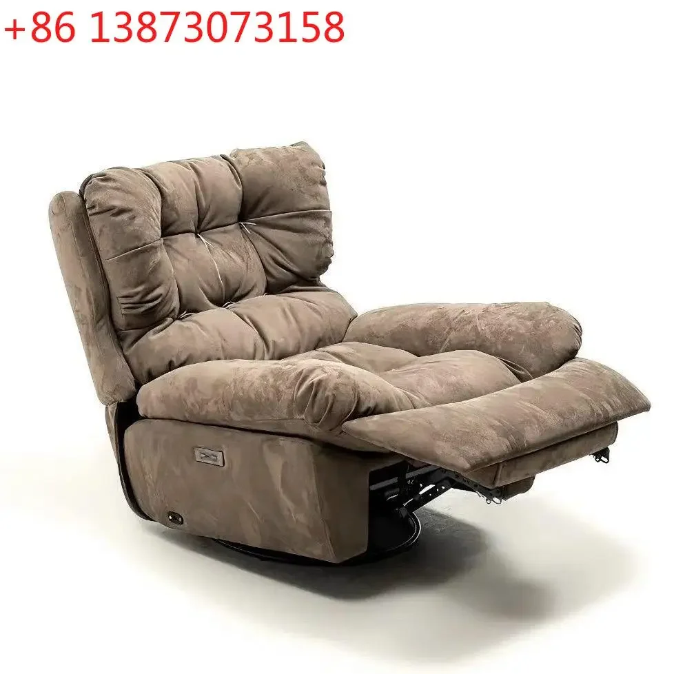 

Electric cloud single sofa, leather seat, sitting and reclining sofa chair, lazy leisure