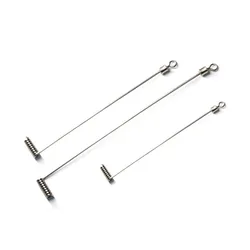 Conector de pesca en forma de L, 10 giros de piezas, cadena de tubería de equilibrio, poste de mar, Gancho de cuerda de alambre dividido, ganchos de cadena de tubo de acero inoxidable