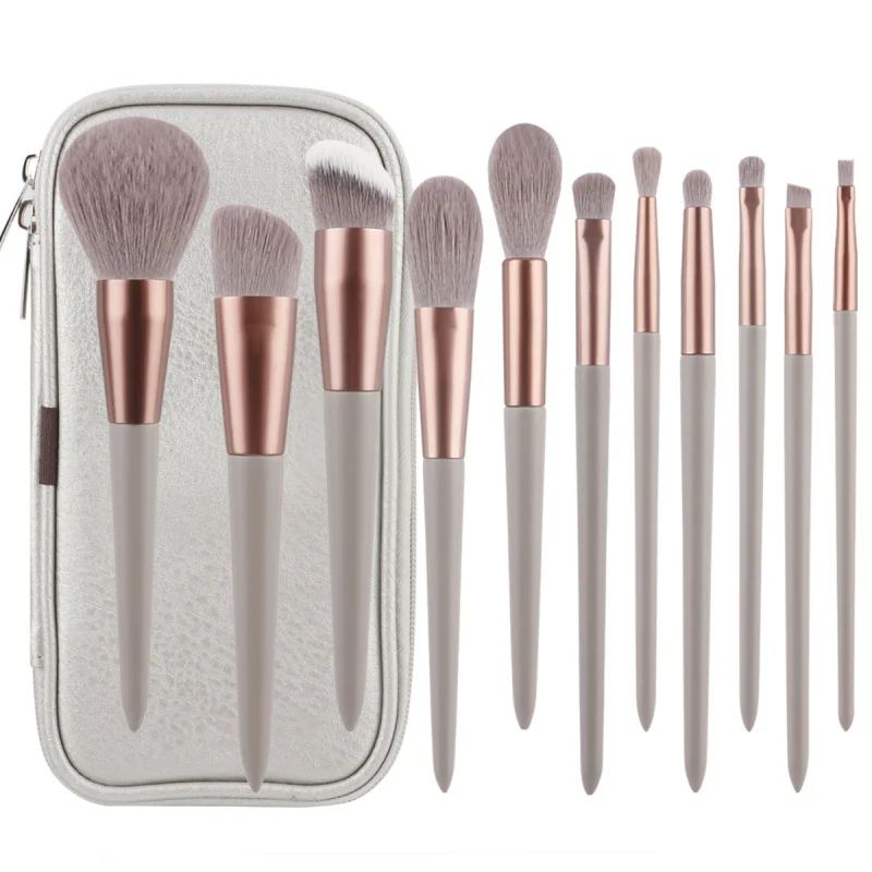 

New13Grandma Gray Lily of Valley Makeup Brush Set Cangzhou Ultra Soft Little Grape Series Makeup Tools In Stock