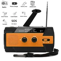 Emergency Weather Radio Hand Crank 4000mAH Portable Solar Charging AM/FM/NOAA Motion Sensor SOS Rechargeable Radios For Camping