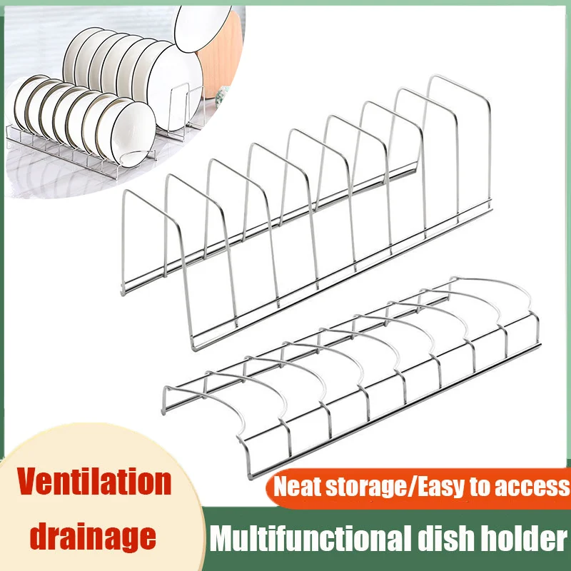 Edelstahl Küche Schüssel Dish Organizer Dish Halter Hause Besteck Gerichte Topf Deckel Rack Haushalt Dish Rack Küche Zubehör