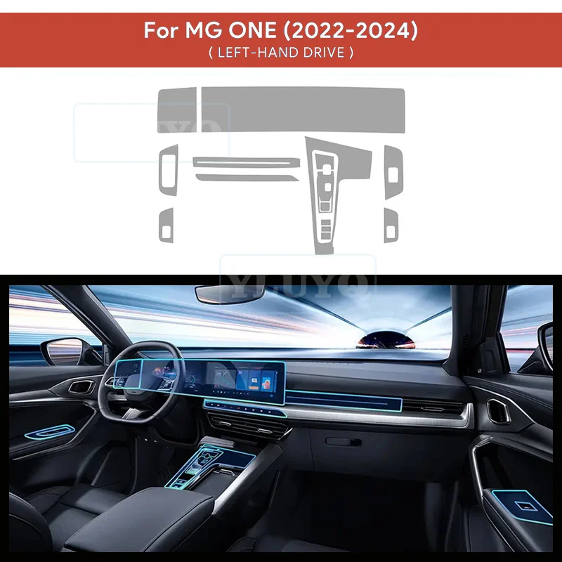 

For MG ONE 2022 2023 2024 Car Center Console Media Dashboard Navigation TPU Anti-scratch Protector Film Interior Accessories
