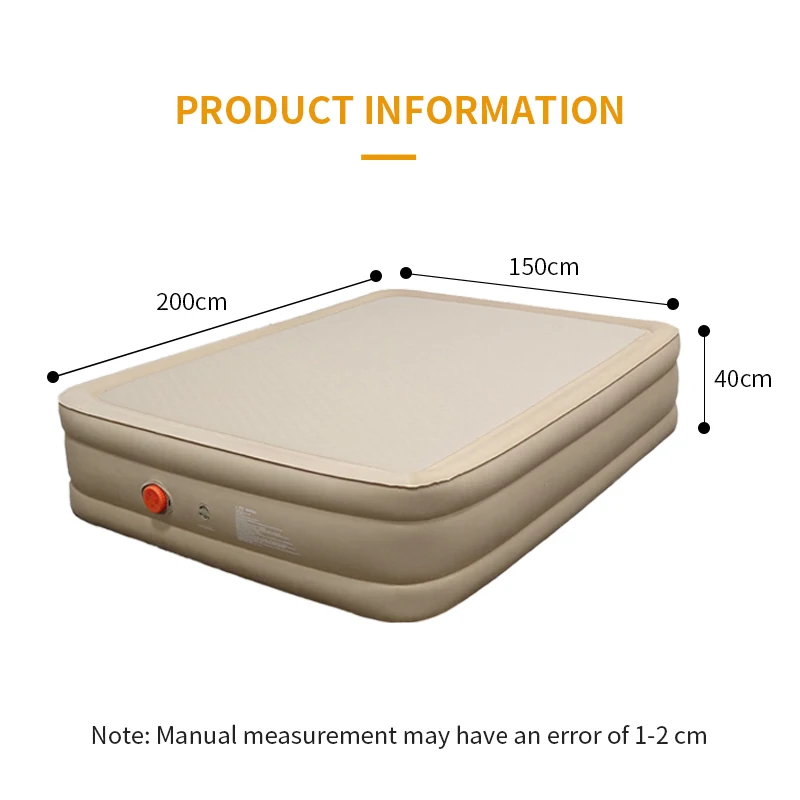 Double Inflatable Camping Mat Self-Infating Outdoor Furniture Home and Warehouse Use