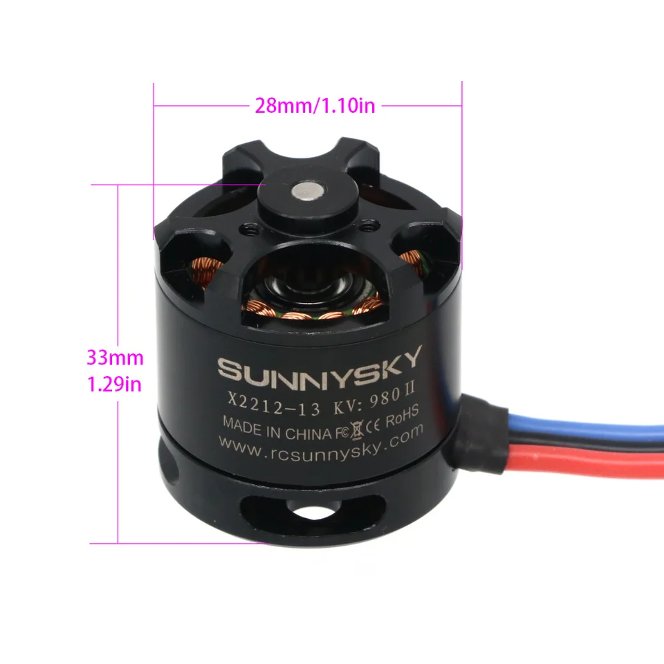 SUNNYSKY X2212 980KV KV1400/1250/2450 Brushless Motor (Short shaft