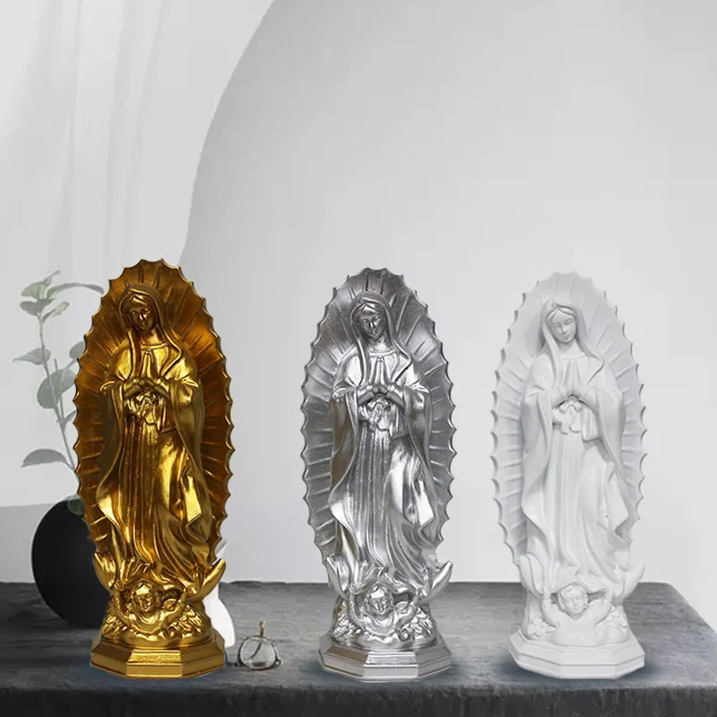 

Silicone Mold Plaster Sculpture Decoration Making Virgin Mary Epoxy Resin Candle Concrete Mould DIY Tools