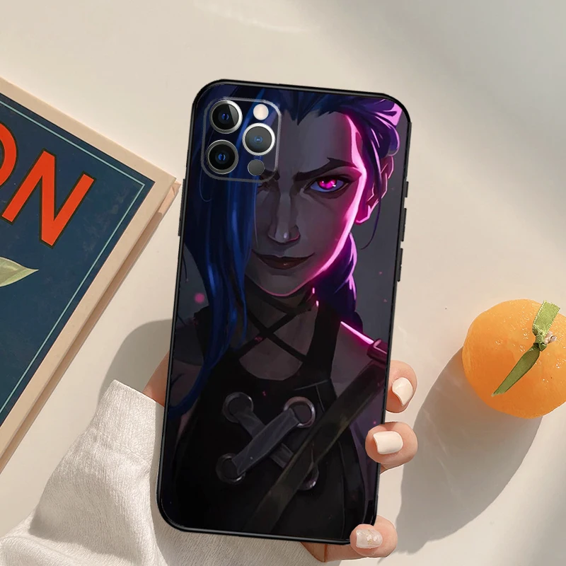 Arcane jinx-ケース,iPhone 16,15,14 pro max,15,14,13,12,11 pro max,xs,12,13 mini,15 plus