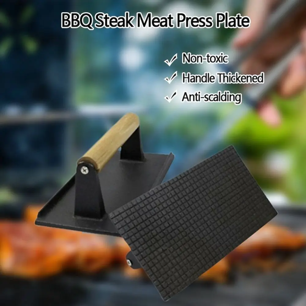 

Grilling Steak Bacon Cast Iron BBQ Tools Meat Press Kitchen Supplies