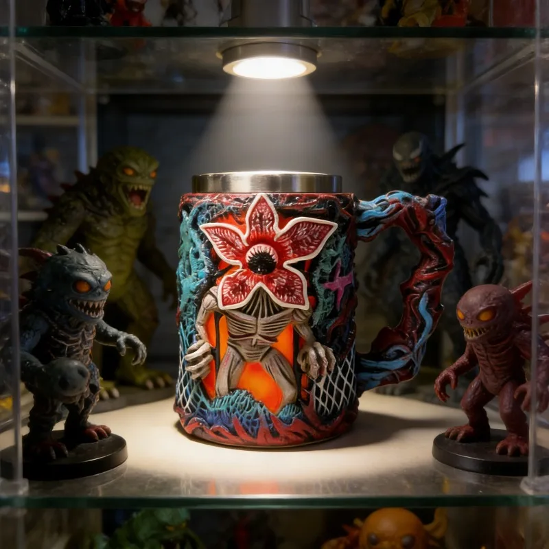 

Cannibal Flower Resin Stainless Steel Breakfast Cup Mug Creative Office Multi-purpose Mug Resin Ornament Valentine's Day Gift