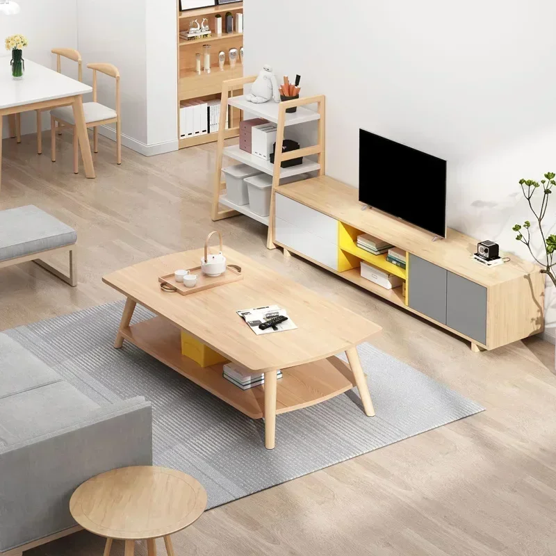 Simple European Creative Tea Table Small Apartment Square Coffee Table TV Cabinet Living Room Home Simple Coffee Table