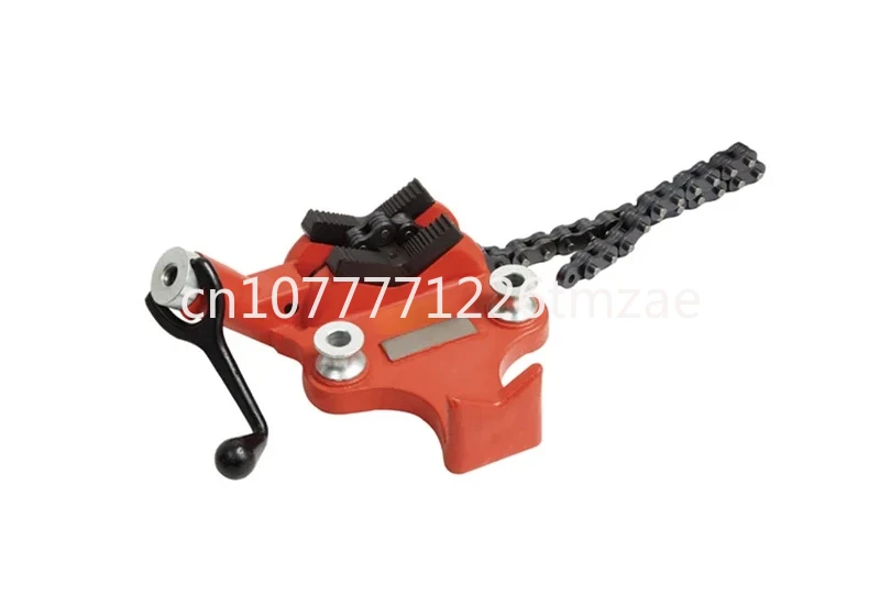 

Manual Tongs Clamp Elbow, Cast Iron Base, 6-Inch Spiral Crank Table, Desktop Chain Tube Bench Vice