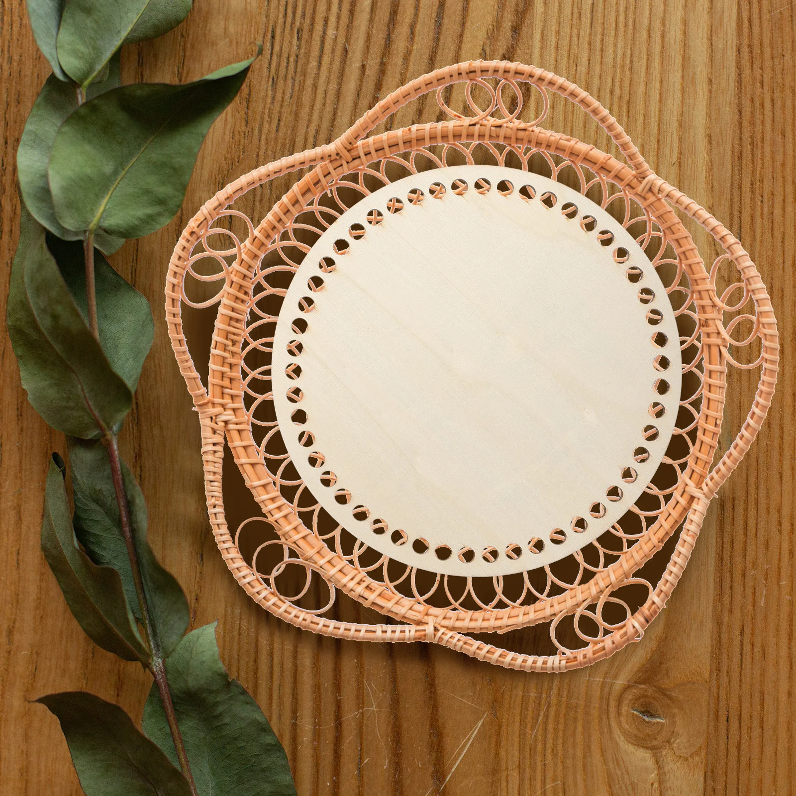 

4pcs Wooden Basket Bottoms Natural Unfinished Wood Crochet Bases For Diy Knitting Bags Craft Projects Oval Round Shapes