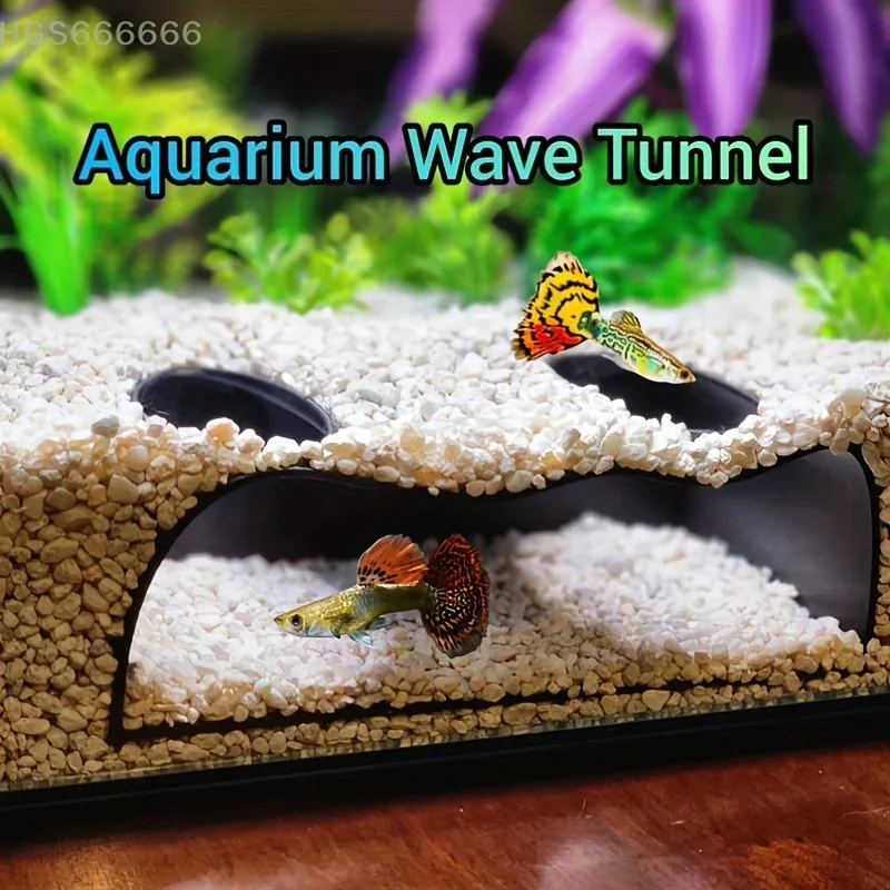 

Natural Resin Aquarium Ornament Tunnel Shelter Corner Cave Fish Hideout Pet Fish Tank Decorations
