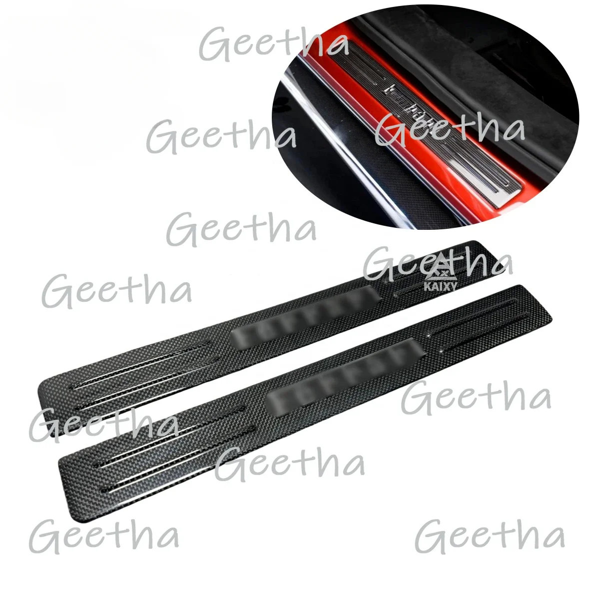 

For Carbon Fiber Car Door Sills For Ferrari 296 Dry Carbon Door Rail Trim Pedal Interior Kits Car Threshold Strip