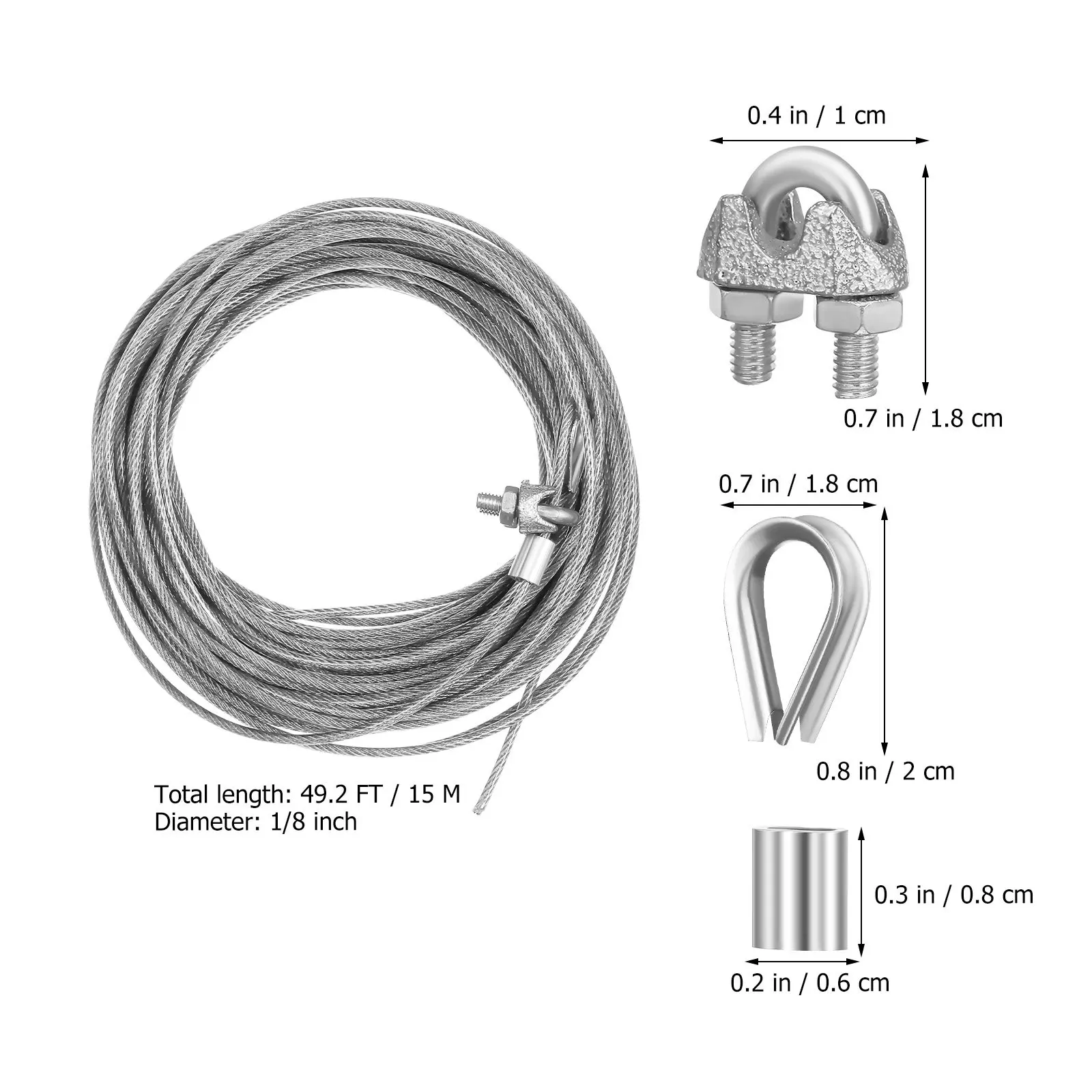 Bendable Stainless Steel Cable Rope Heavy Duty Wire for Clothes Line Outdoor Garden Picture Hanging Crafting Drying Wire Smooth