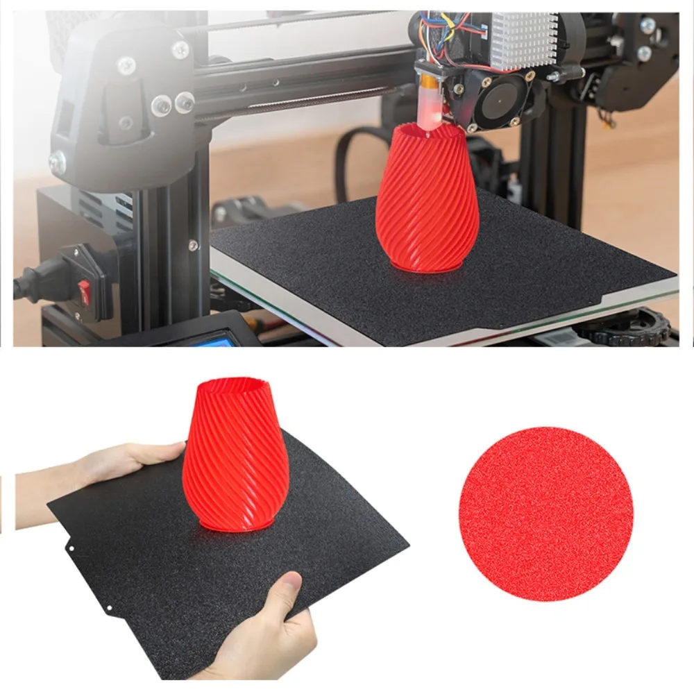 TAZ 6 Bauplatte Doppelseitig Strukturiertes PEI Flex Federstahlblech 300x300mm für LulzBot TAZ Workhorse, Anet A8 Plus 3D-Drucker – Detail 4