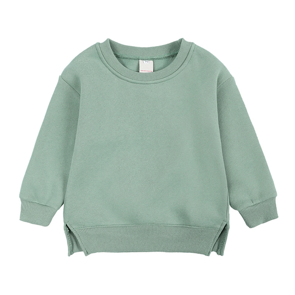 OVTRB Kids Cotton Pullover Sweatshirt Toddler Crewneck Long Sleeve T-shirts Tops for Boys Girls Blouse Children Autumn Clothes