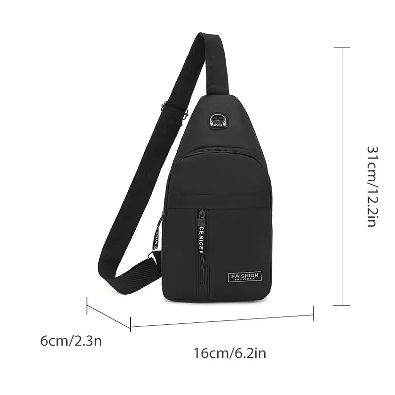 Men\'s  Crossbody Bag Single Shoulder New Trend Chest Bag Fashionable and Portable Men Shoulder Bag