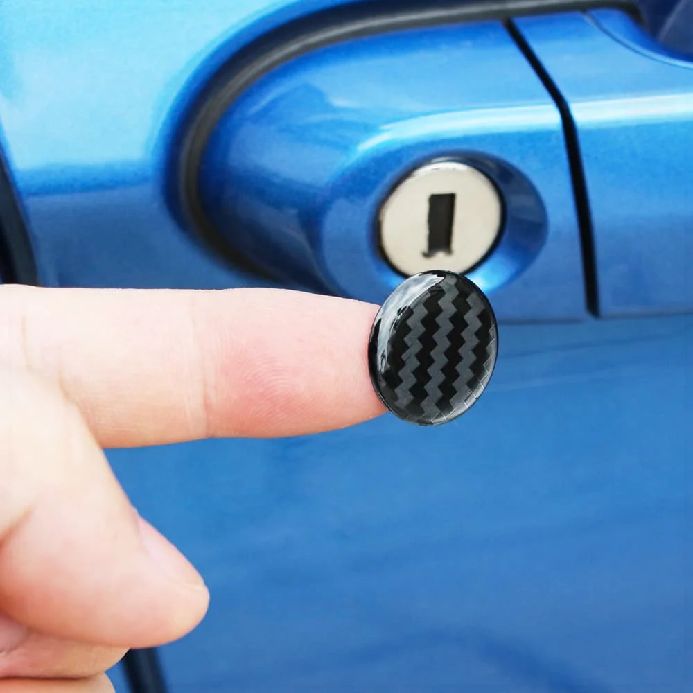 

4Pcs 20mm Car Lock Keyhole Stickers Decoration Protection for Peugeot 2008 208 3008 2014 - 2015
