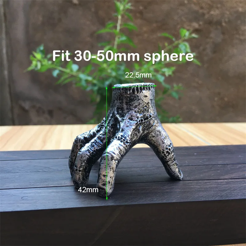 Resin Mushroom Tree Owl Figurine Statue Crystal Sphere Holder Ball Stand Display Base moon Sculpture For Office Home Decor Gifts