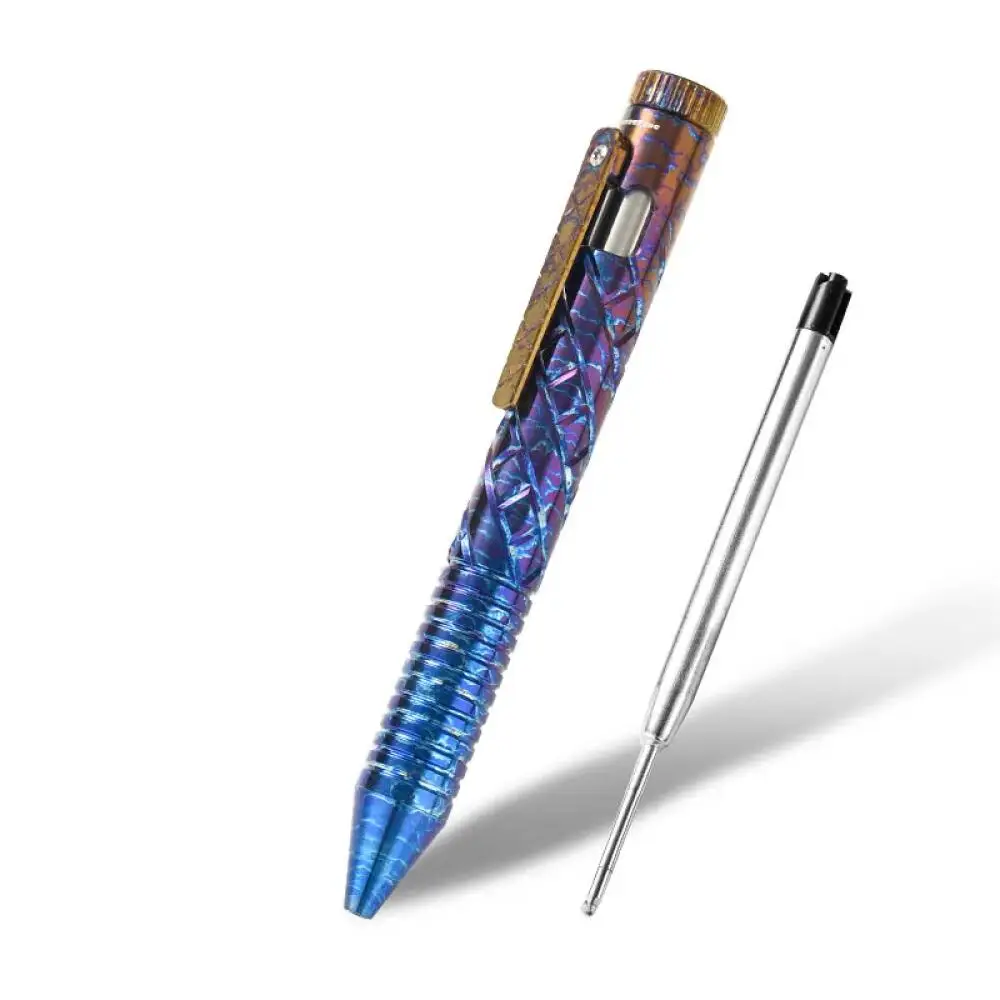 Titanium Alloy Signature Pen Stress Relief Writing Tactical Pen G2 Refill Window Breaker Portable Outdoor EDC Tool Gift