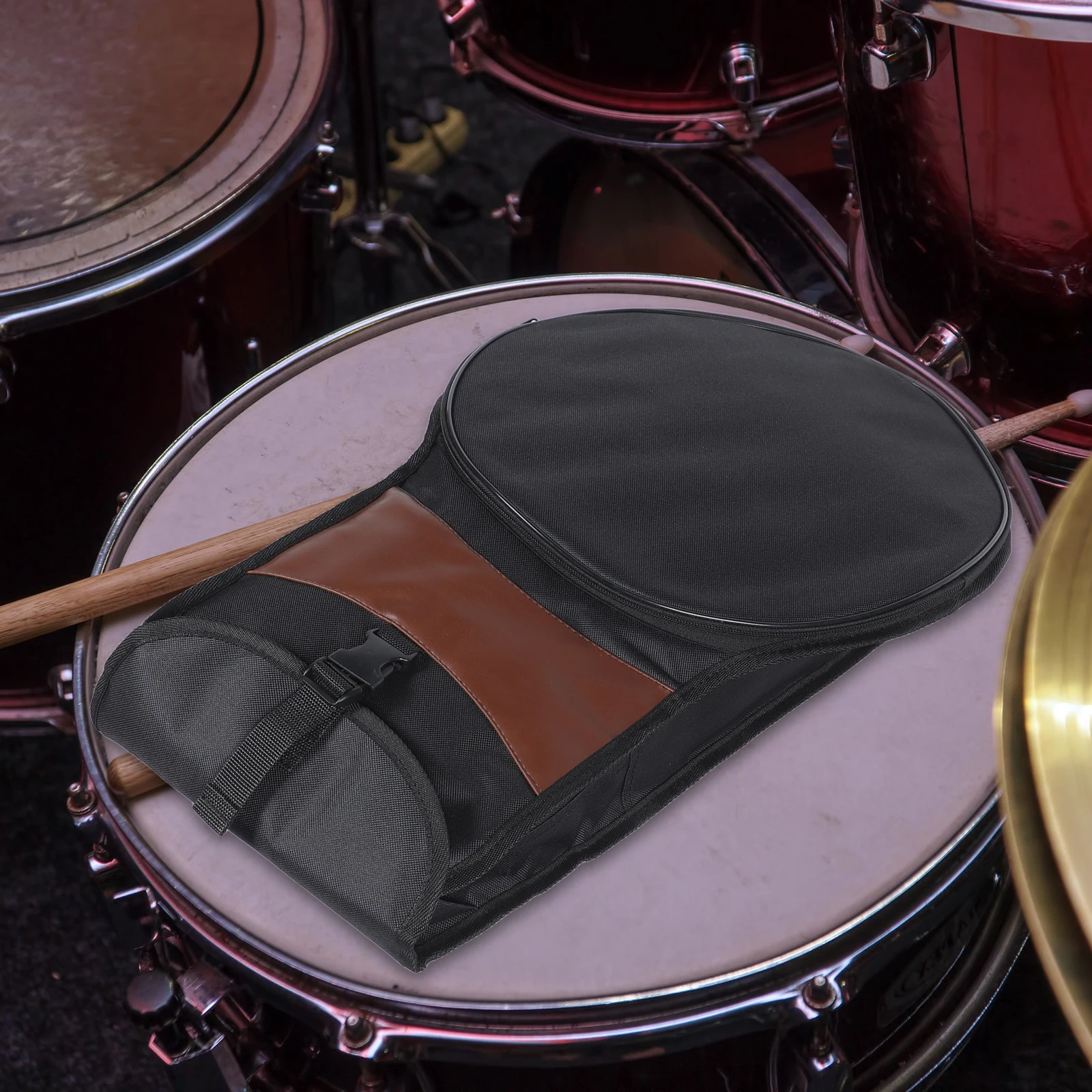

Dumb Drum Set Pack Bag 12 10 Inch 8 Inch Oxford Cloth Sturdy Reinforced Sutures Zipper Closure Portable Drum Case Storage