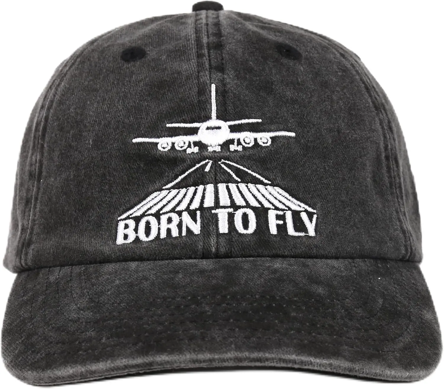 Cappellino da pilota per uomo e donna, cappello ricamato in cotone lavato vintage regolabile, regali per aeroplani per l'aviazione