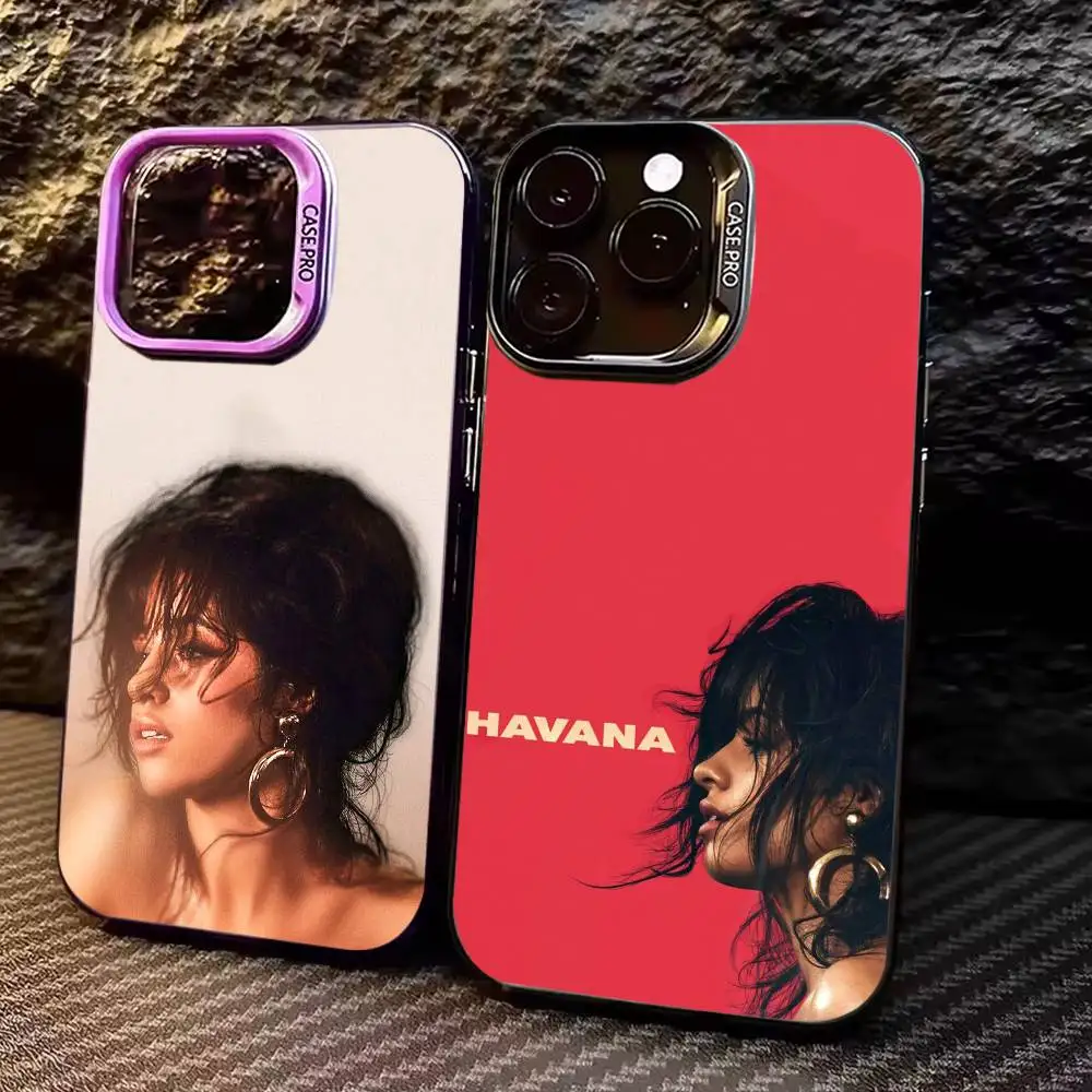 

C-Camila Cabello Romance Phone Case For iPhone 17, 16,15,14,13,12,11 Plus,Pro Max, Colorful Silver Funda Cover