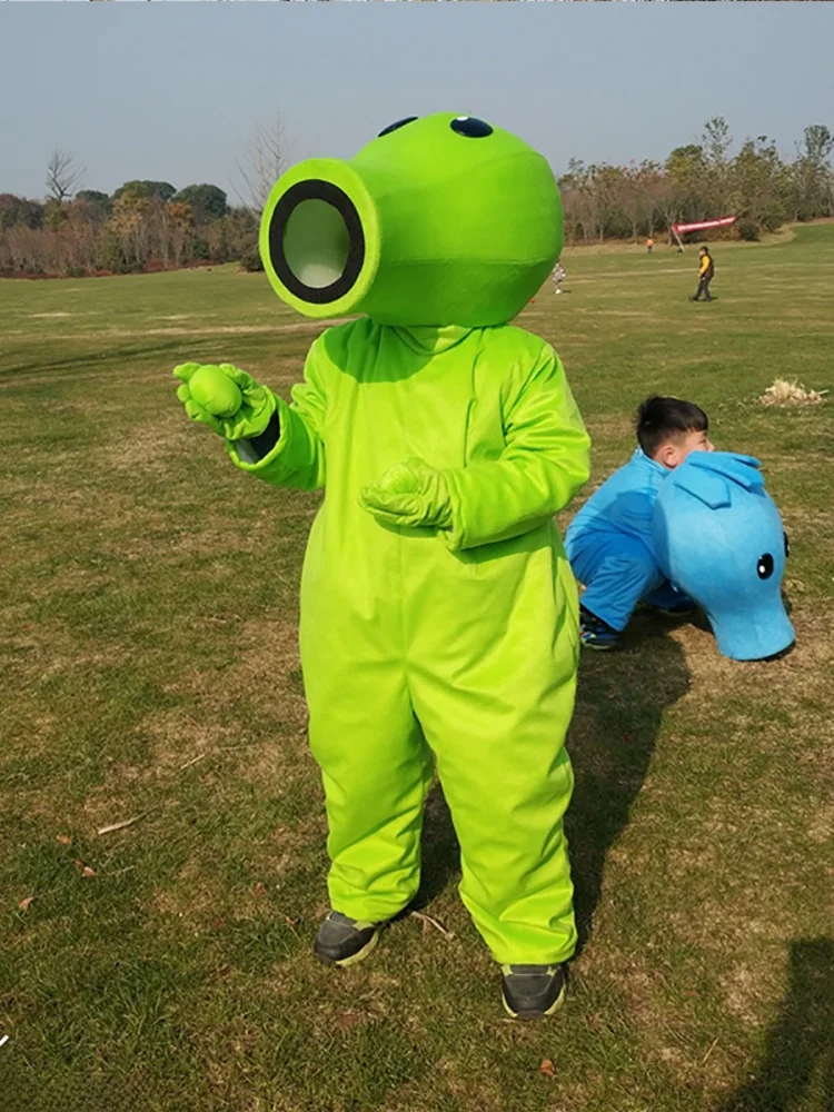 

Children's Walking Headset Costume Plant Zombie Doll loween Cartoon Doll Clothes Cosplay Prop Suit Plant VS Zombies