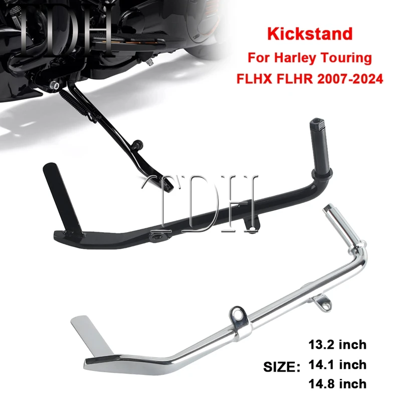 

Motorcycle Side Kickstand Stand Kit Parking Support Footrest Brackets Kits For Harley Touring 2007-2024 Street Glide Road King