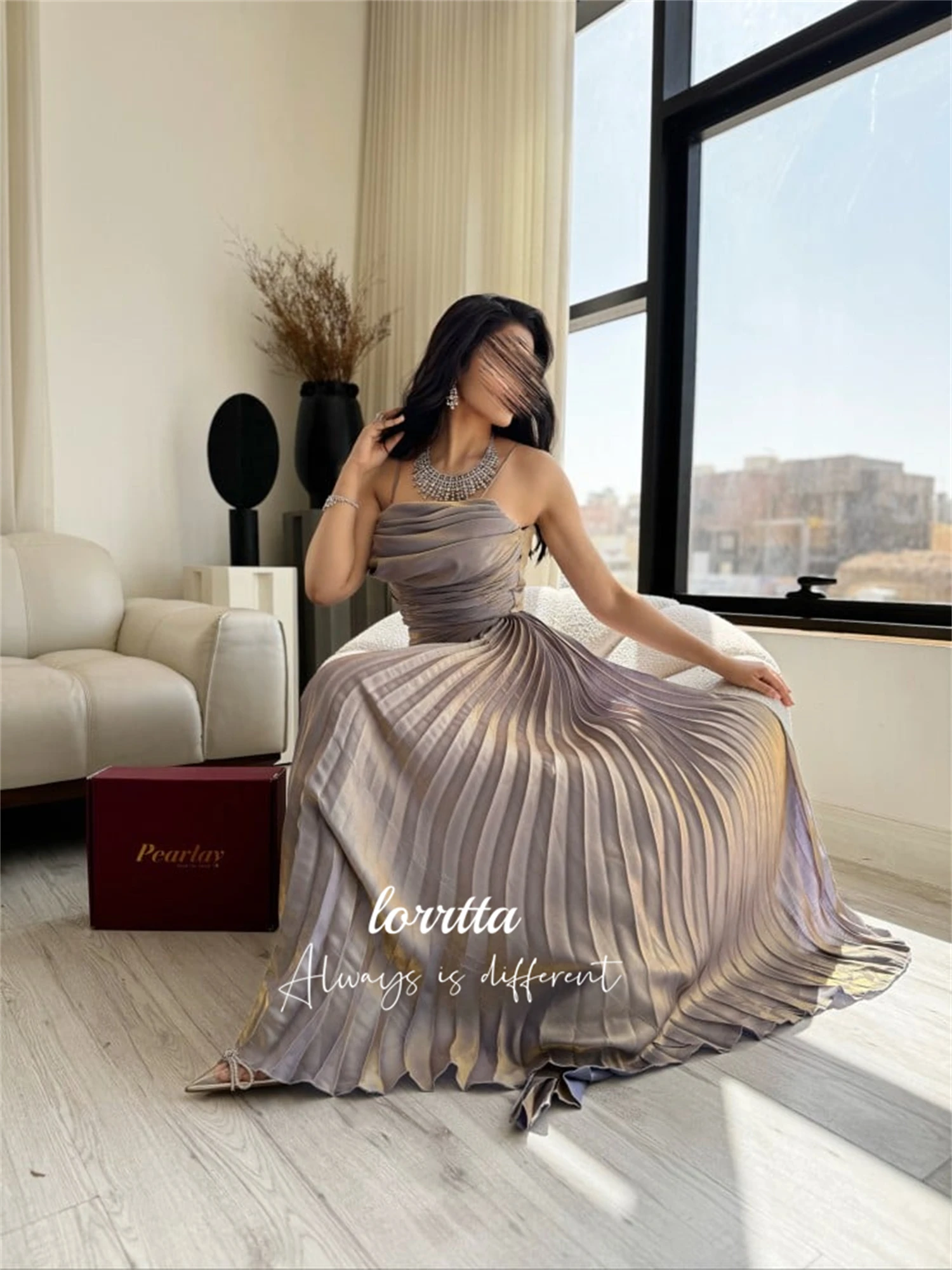 Lorrtta Ball Gown Satin Eid Dress Line A Pleats Strapless Elegant Party Dresses 2024 for Wedding Happy Prom Customized