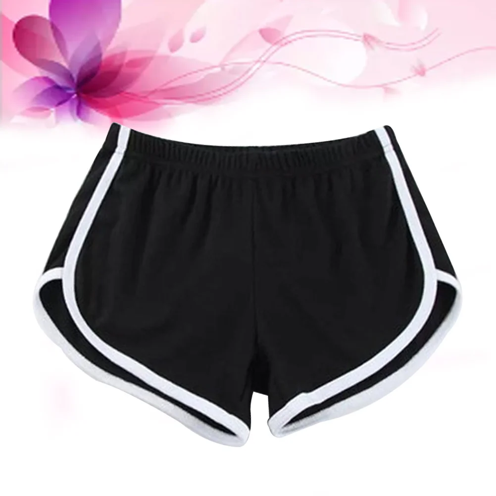 

Cotton Blend Women Sports Shorts Black Lightweight Breathable Gym Running Yoga Pants Comfort Wear Sports Shorts