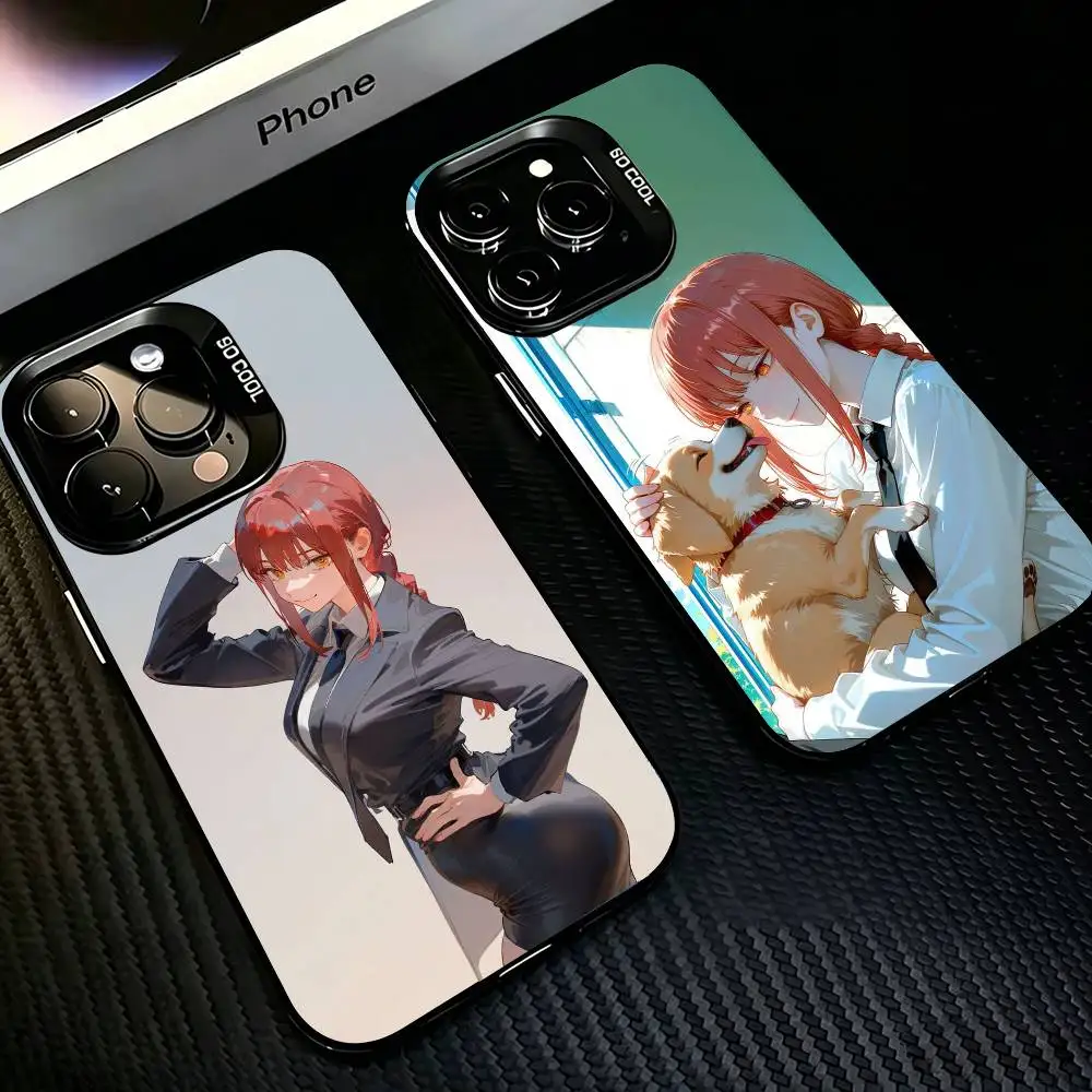 Coque de téléphone Chainsaw Man Gentle Makima Silver pour iPhone 17, 16, 15, 14, 13, 12, 11 Plus, Pro Max, XS