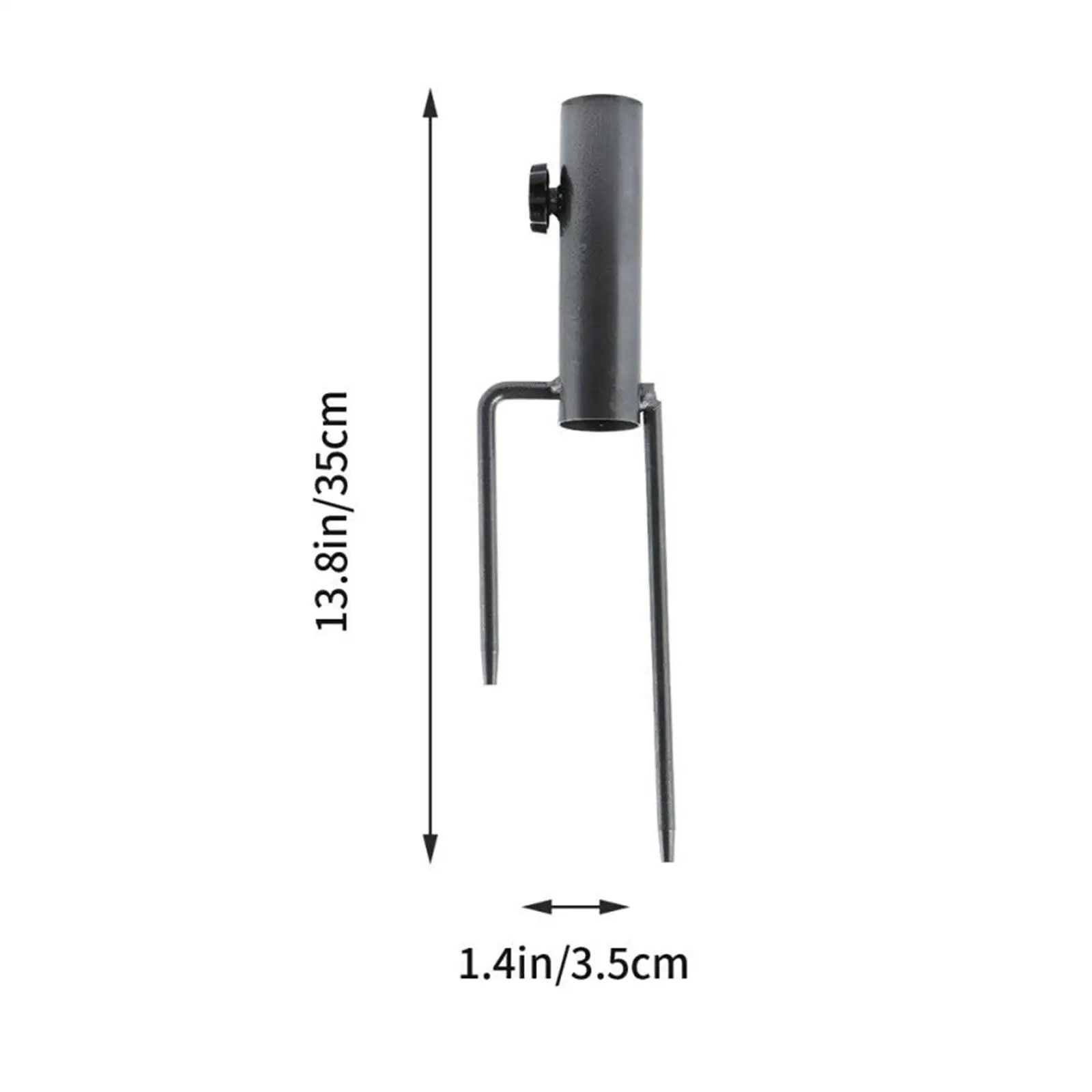 Stojak na parasol wędkarski Brolly Ground Spike Stojak na parasol Kolor czarny