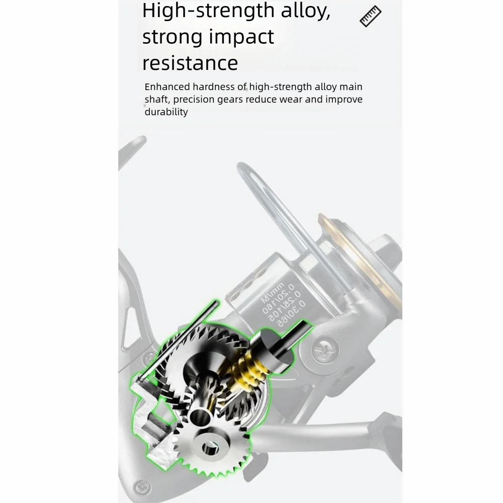 

5.2:1 Gear Ratio Spinning Fishing Reel High Sensitivity Model 1000-7000 Sea Fishing Line Wheel Metal Line Cup Unloading Knob