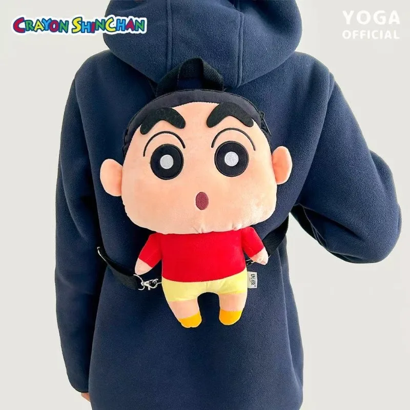 Crayon shin-chan brinquedo de pelúcia mochila bonito dos desenhos animados boneca mochila buriburizaemon bolsa anime mercadoria menino/menina festival presentes