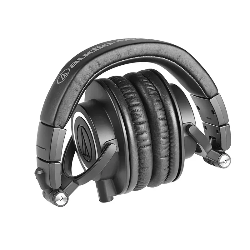 سماعات أذن أصلية من Audio Technica ATH M50X HIFI سماعات رأس احترافية مغلقة بالكامل سماعات رأس محمولة قابلة للطي