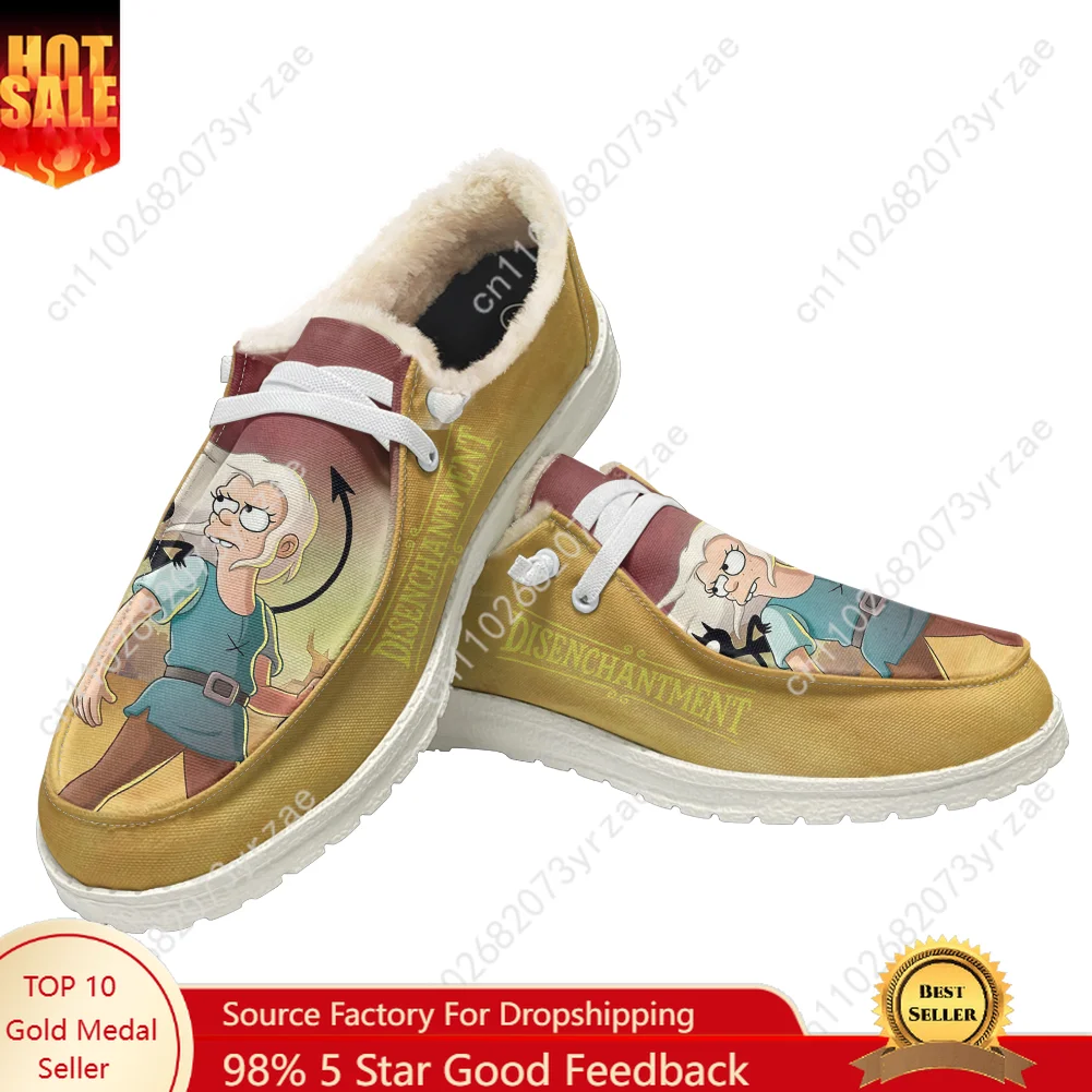 

Disenchantment Plush Flat Shoe Men Women Teenager Warm Shoe Indoor Outdoor High Quality Lightweight Shoes Customized Footwear